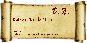 Dobay Natália névjegykártya