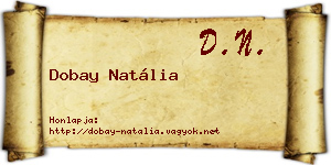 Dobay Natália névjegykártya