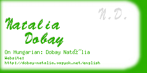 natalia dobay business card